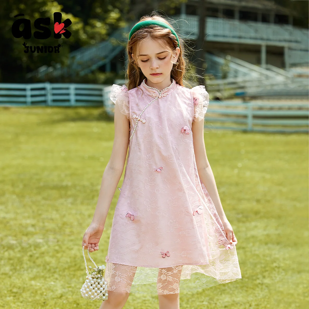 اسأل الفتيات الصغار ستة الصيف فستان الأطفال رقيقة الرجعية شيونغسام تنورة فستان الأميرة #5