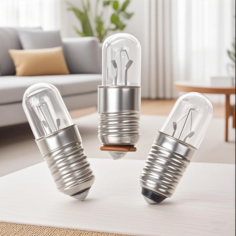 10Pcs/Lot Mini Indicator Light Bulb E5 Screw Mouth Miniature Lamp Light Bulb 6.3V 12V 24V 0.1A Small Bulb Signal Lamp Bead