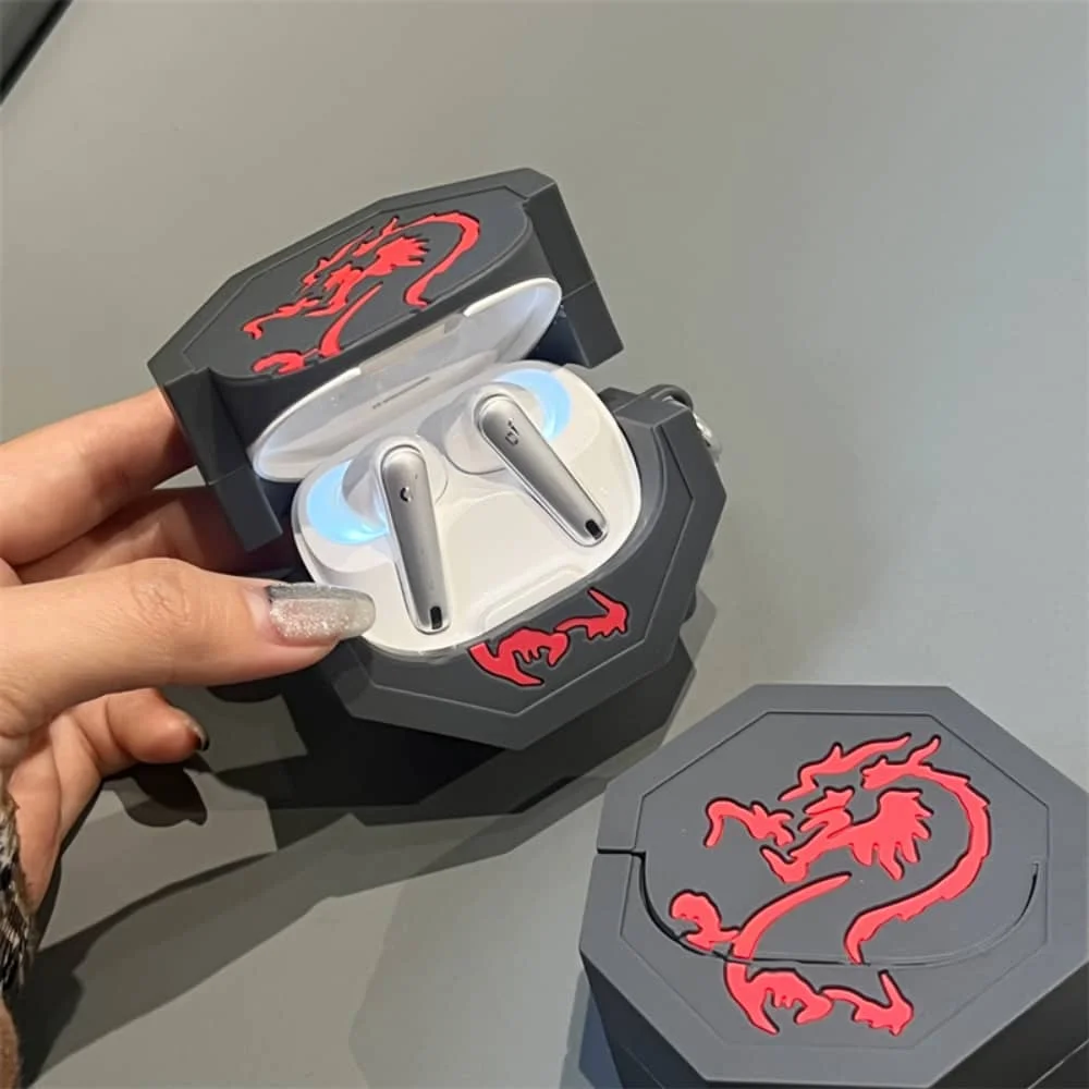 3D Cartoon Cool Dragon Talisman Jackie Chan Adventures Silicone Earphone Cases for Anker Soundcore Liberty 4 NC Protect Cover