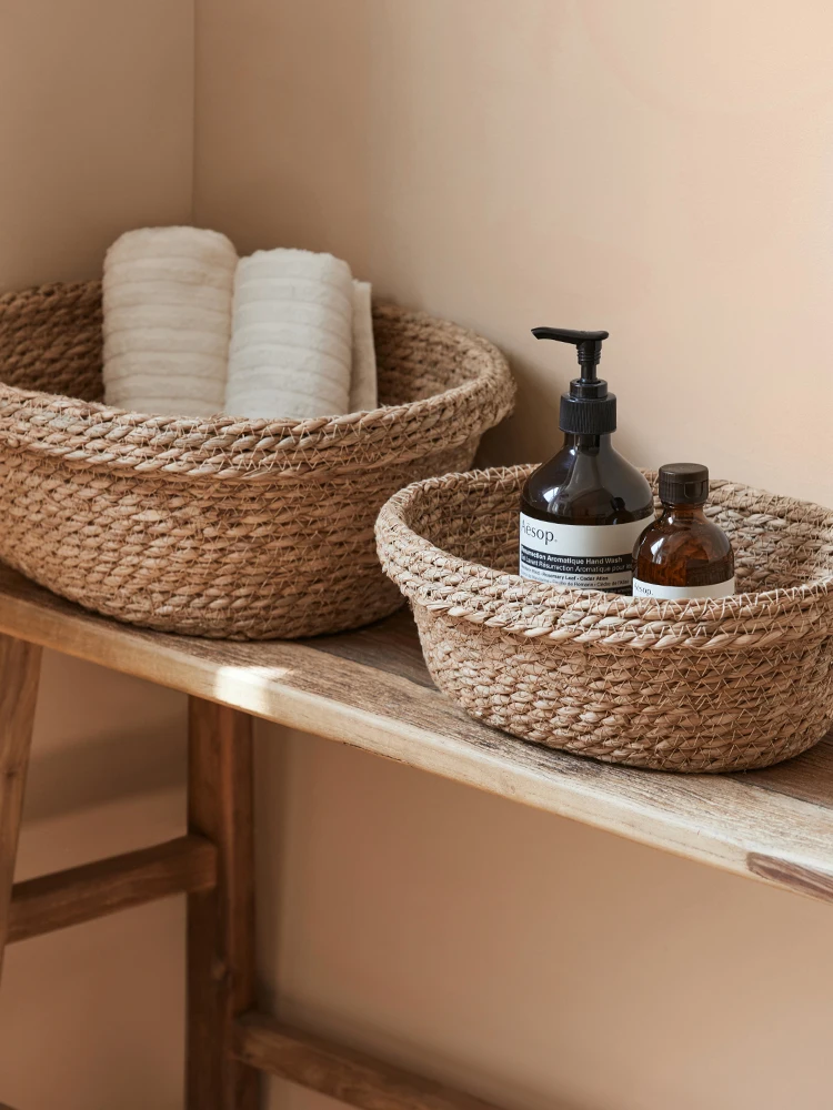 Originality Bathroom Rattan Storage Basket Japanese Style Art Basket Home Clothes snacks Sundries Storage Hand Made Baskets