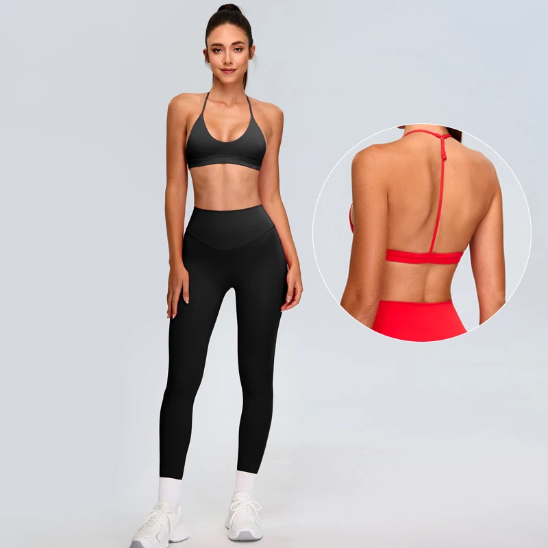 Women High Waist Sport Yoga Set Two Piece Outfit Fitness Gym Set Workout Clothes for Women Sportwear Women Tracksuit Acedemic