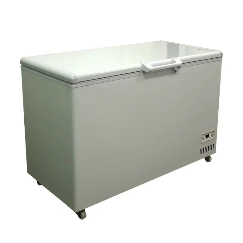 Top-open Commercial Horizontal Chest Freezer with Large Capacity Single-Temperature Stainless Steel Adjustable Thermostat