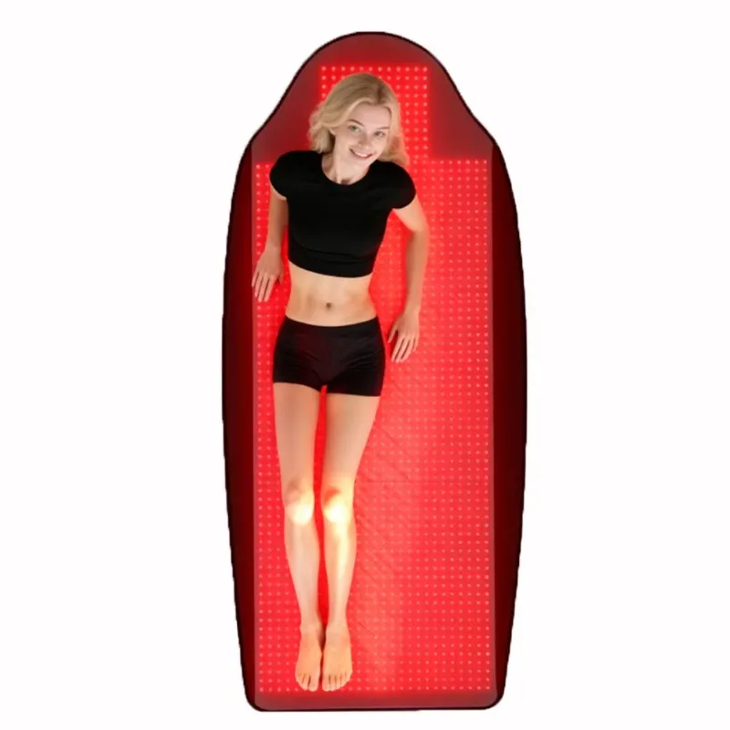 Hot selling：Best Price Full Body Light Led Mat Red Light Therapy Bed with Wired Multi-Function Controller for Home Use