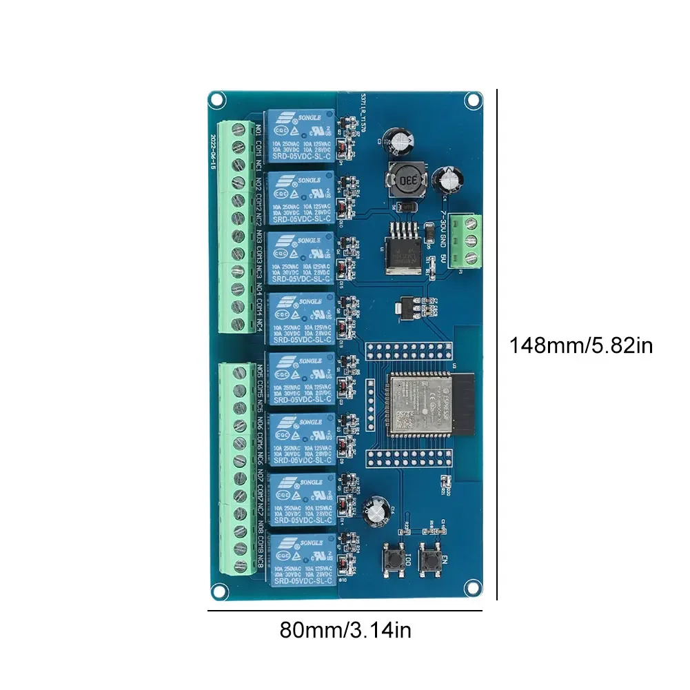 1-3PCS ESP32 WIFI Bluetooth-compatible BLE Relay Module 1/2/8 Channel WIFI BT BLE Relay Module ESP32-WROOM Development Board