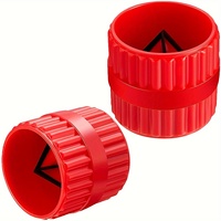 Red Internal External Tube Metal Pipes Heavy Duty Deburring Tool Tubing Chamfer Tool for PVC/PPR/Copper/Brass/Aluminum Tubes