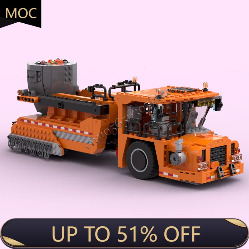 

1174 PCS MOC City Engineering Metal Works Molten Waste Transporter Model Technology Building Block Creative Children Toy Gifts