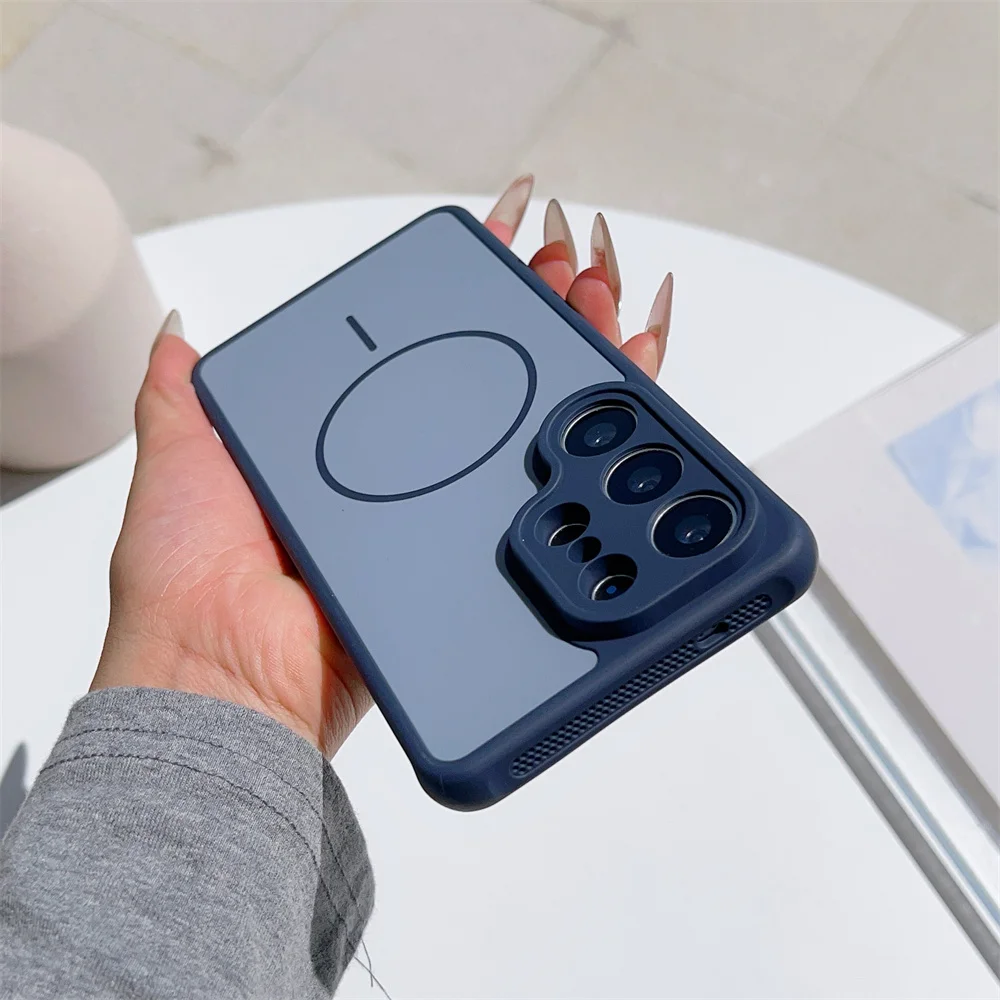 Matte Soft-Case für MagSafe Handyhülle für Samsung Galaxy S26 Plus + S25 S24 S23 Ultra Magnetische Kabellose Ladekompatible Stoßfeste Hülle