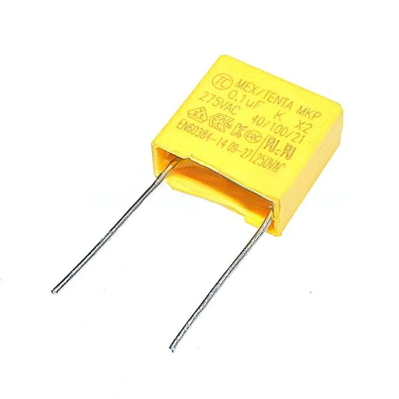 Condensatore di sicurezza 20 pezzi X2 275V104K 0.1UF MPX104KV 275VAC P=10MM/15MM TC