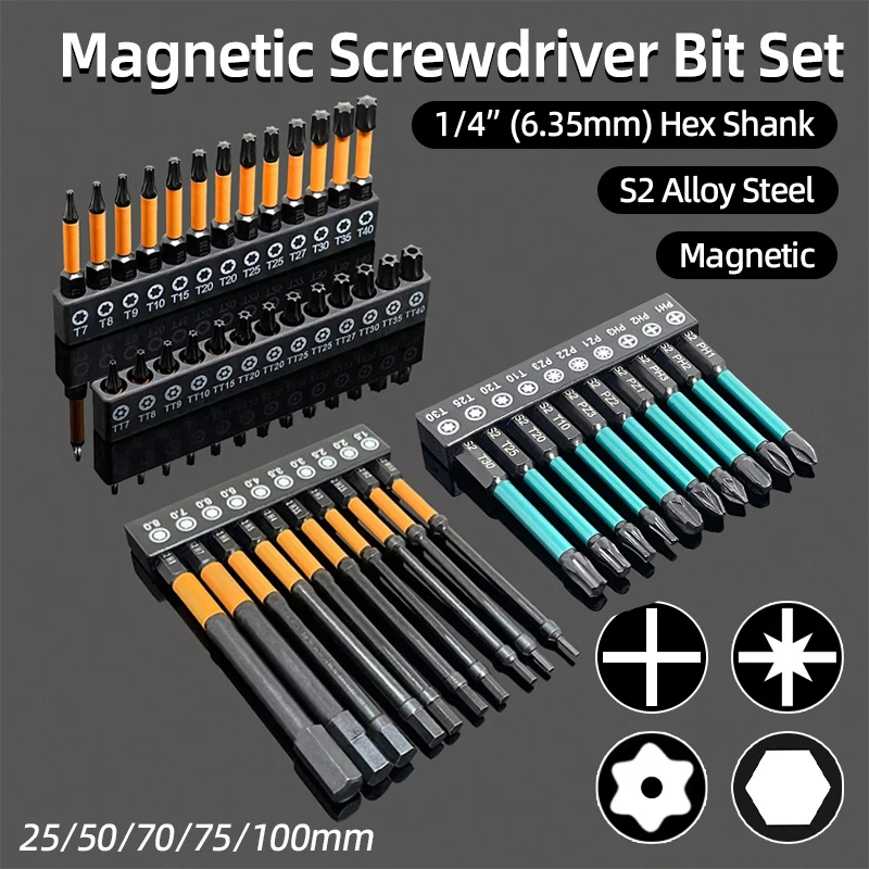 Hex Head Allen Wrench Screwdriver Bit Set Magnetic Phillips Torx Plum Security Tamper Proof Drill Bits Screw Driver Hand Tools