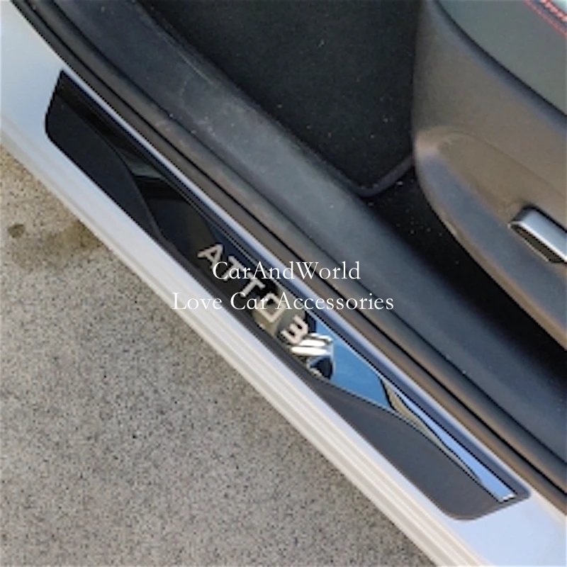 Stainless Steel External Door Sill Suff Plate Gate Pedal Trims Cover Car Decerative Accessories For BYD ATTO 3 2022-2024