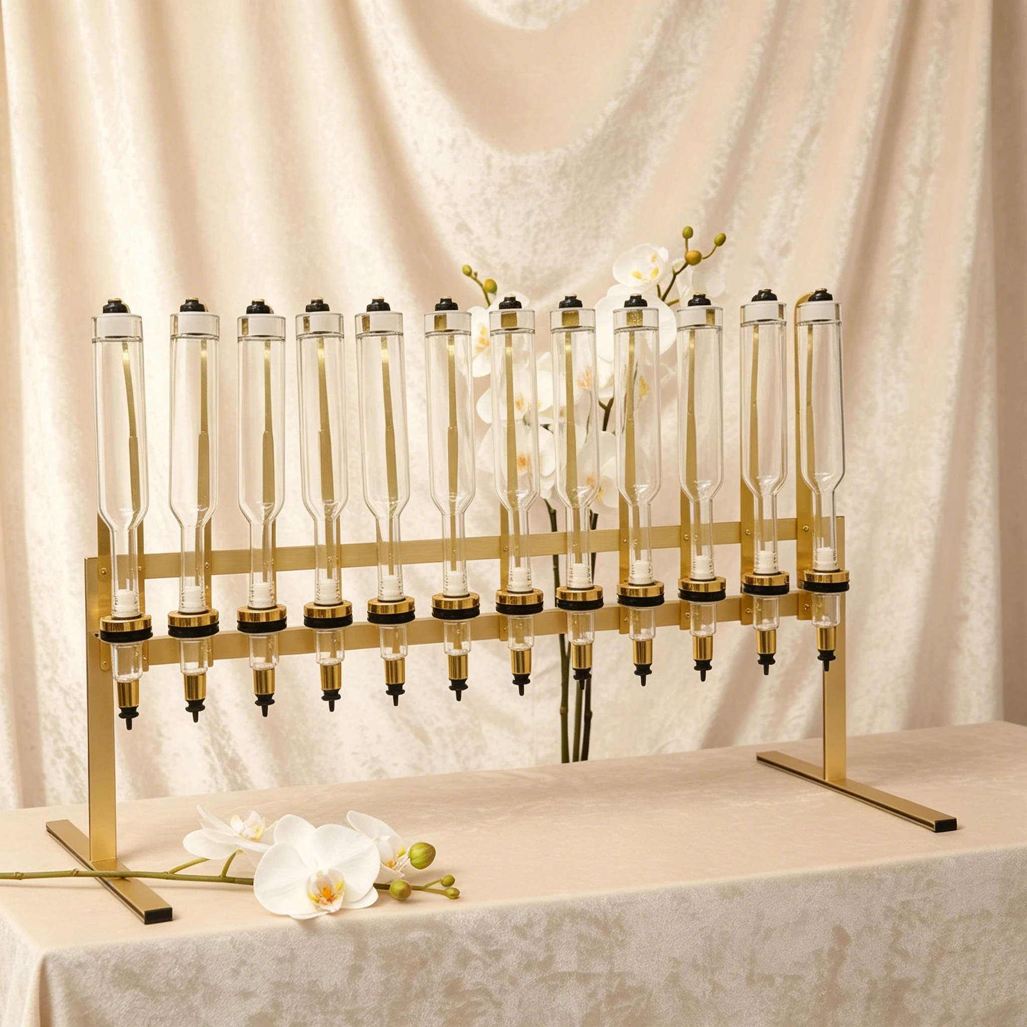 Customizable Gold New Design Table Metal Stand Personalization Original Scent Bar Experience 6/8/12 Heads 375/500ml