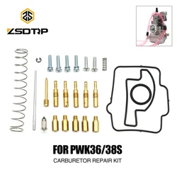 ZSDTRP PWK 36S(AG) PWK 38S(AG) Carburetor Repair Kit With Spring Gaskets Idle Jet Needle Mixture Screw For 250EXC YZ125 150SX/XC