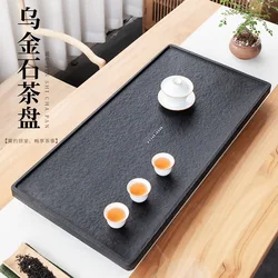 Natural Ebony Stone Tea Tray Home Simple Size Tea Table Stone Modern Living Room Kung Fu Tea Set Tray Home Gift