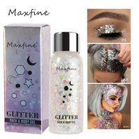 Shiny Face Body Sequins Glitter Stage Party Gathering Essential Face Hair Body Dress Up Waterproof Long Lasting Gel Sequins