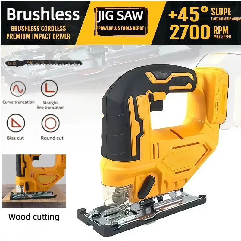 

Бесщеточная кривая пила Dewalt, аккумуляторная электрическая лобзик, портативный многофункциональный регулируемый деревообрабатывающий электроинструмент для 20 В