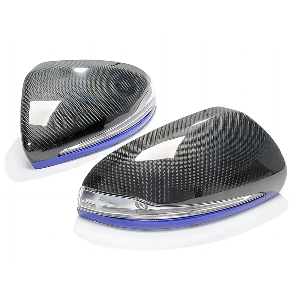 

Replacement Rearview Side Mirror Covers Cap For Mercedes Benz W222 C217 X290 S AMG GT Class Bule Real Carbon Fiber Shell