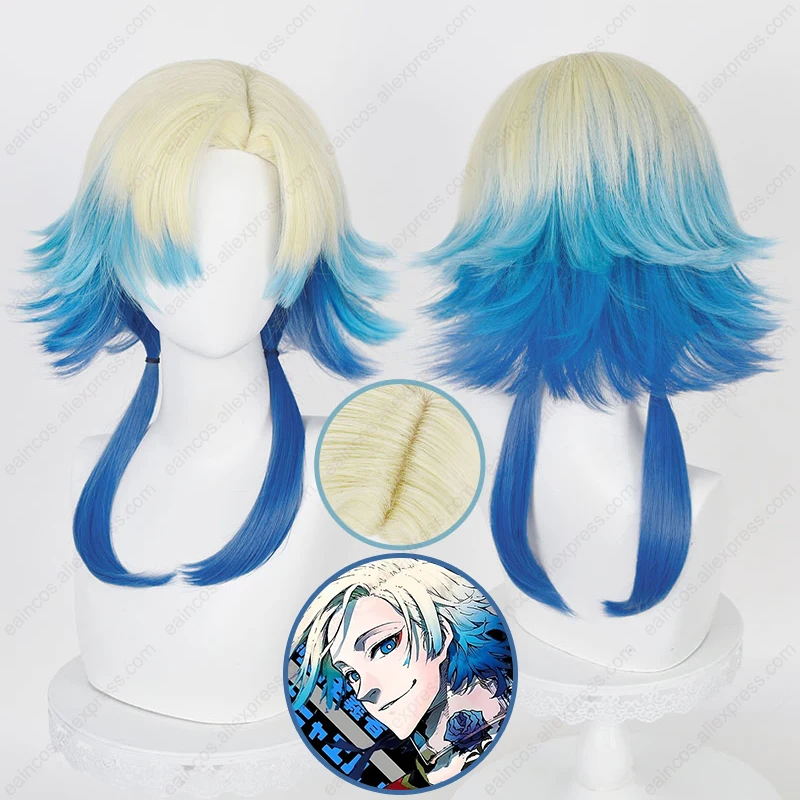 Anime Michael Kaiser parrucca Cosplay 55cm parrucche lunghe sfumate capelli sintetici resistenti al calore festa di Halloween