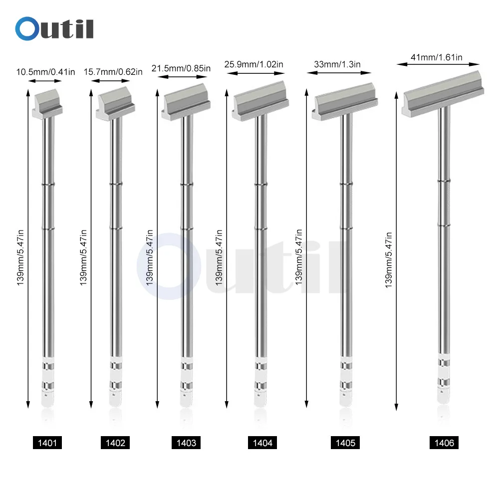 T12 Series Soldering Iron Tips Replacement Heater Solder Head 1401 1402 1403 1404 1405 1406 for T12 Soldering Welding Stand Tool