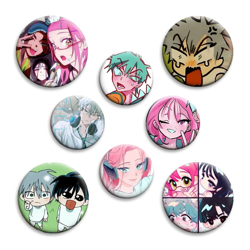 50mm Anime Alien Stage Button Pin Cartoon Figures Hyuna Sua TILL IVAN Brooches Mizi Luka Badge for Bag Clothes Accessories Gifts