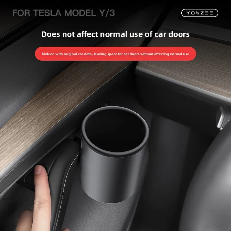 New Version ABS Material Water Cup Holder Storage Box Bracket for Motorcycle Door Tesla Car Special Placement Accessory