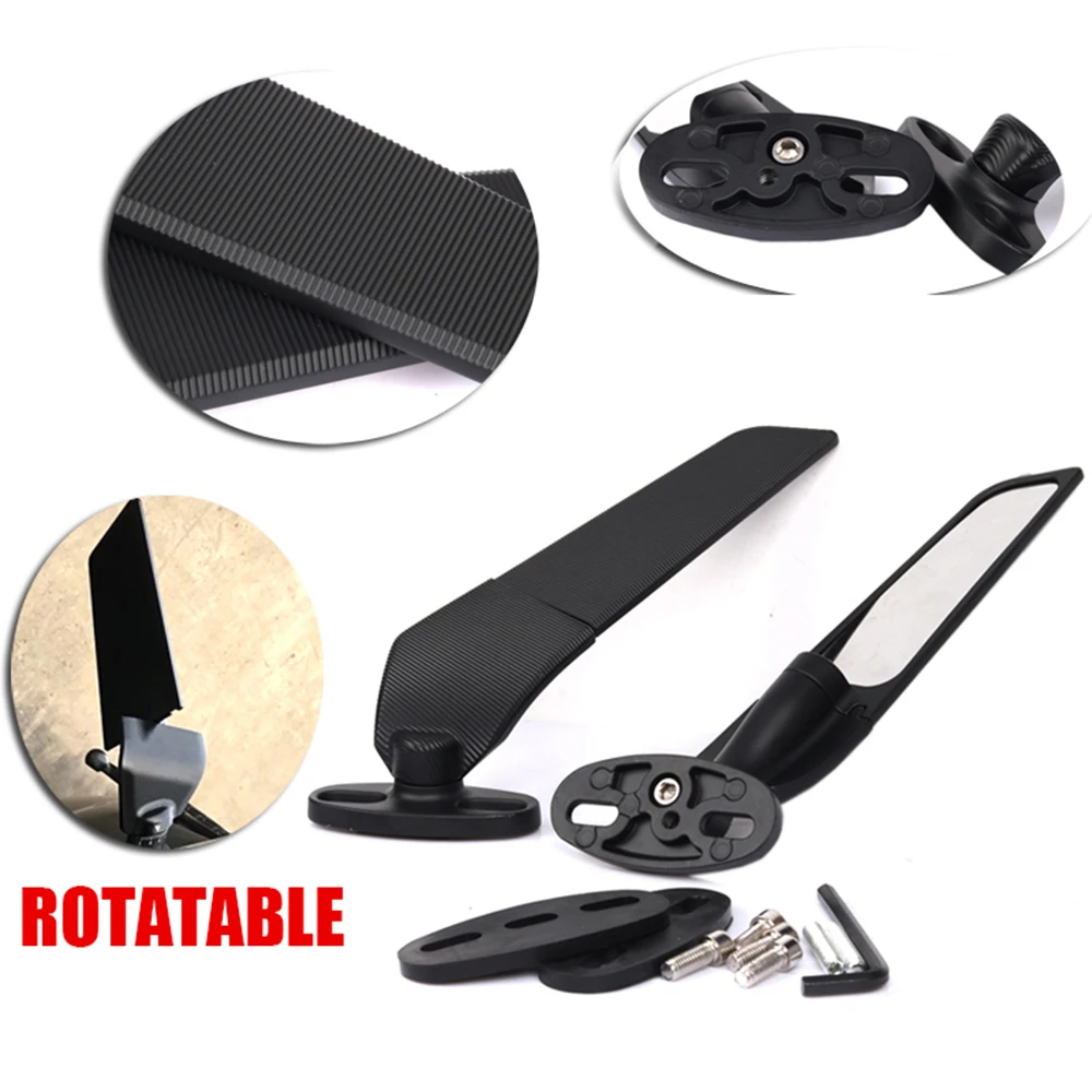 For Honda CBR1100XX CBR900RR CBR929RR CBR954RR CBR 600 CBR600 F3 F4 F5 Mirrors Wind Wing Adjustable Rotating Rearview Mirror