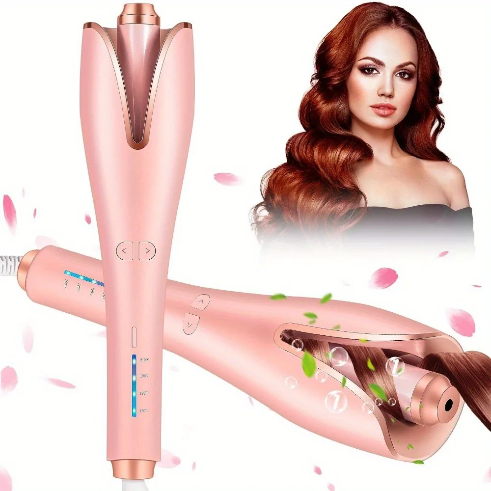 Auto Hair Curler with Auto Shut-Off, Fast Heating for Hair Styling, 4 Temps Levels