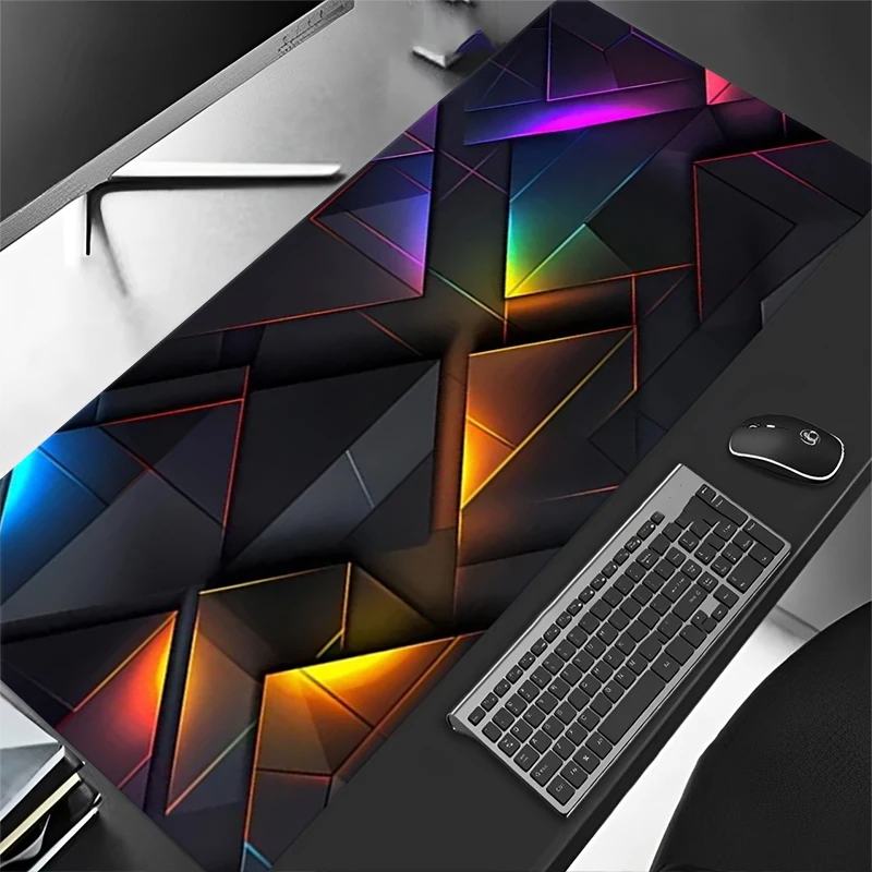 Large 3D Geometric Pattern Gaming Mouse Pad Cool Computer Office Game Table Mats New XXL Rubber Anti-slip Long Keyboard Desk Mat