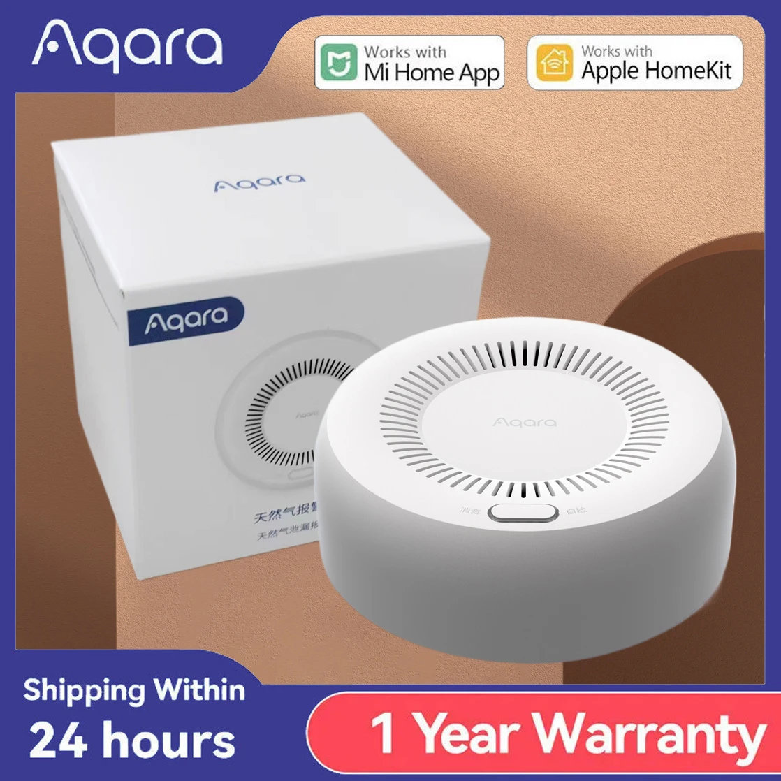

Original Aqara Smart Natural Gas Detector Zigbee Gas Leak Alarm Intelligent Linkage Smart Home Security For Xiaomi home Homekit