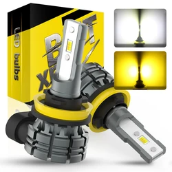 BMTxms H11 H8 H10 9145 9005 9006 HB4 LED Bulb Car Fog Light Dual Color Canbus For Honda Suzuki Ford Mazda 3 CX-5 CX5 OPel Corsa
