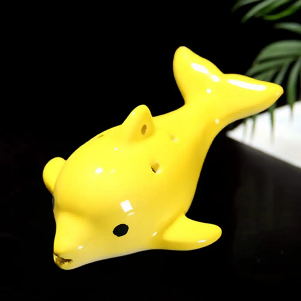 6 Holes Ocarina Dolphin Shape Ocarina Ceramic Ocarina A C F tones 6-Hole Ocarina Music Instrument Accessories