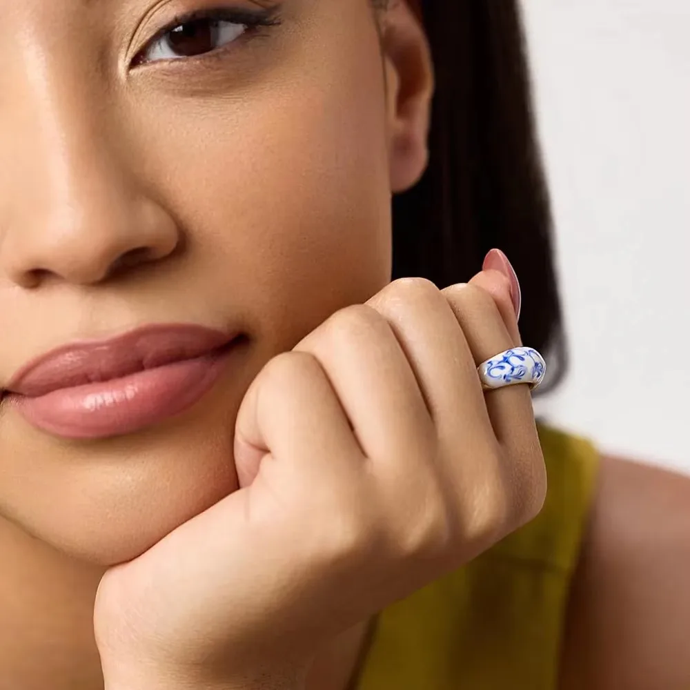 Women's Waterproof Zircon Wedding Ring, 18K Gold Plated