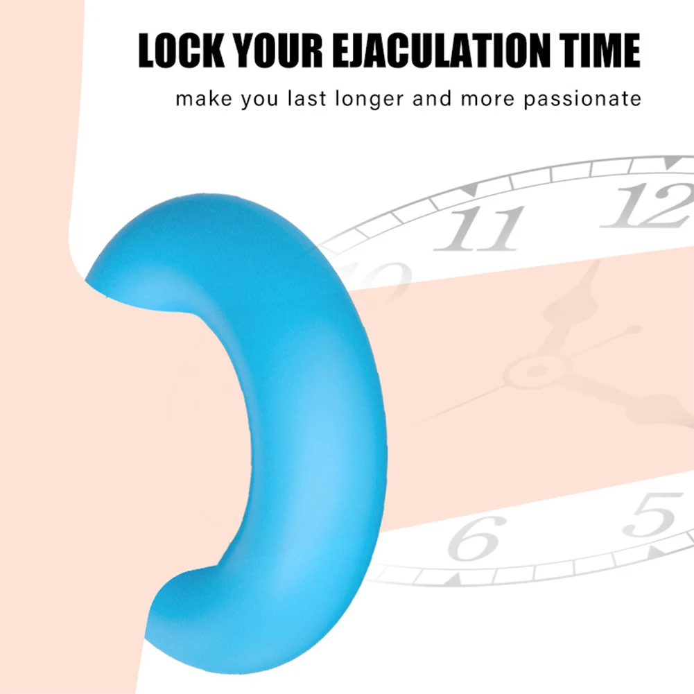 Reversal Men Thicked Silicone Lock Cock Ring for Delaying Sex Life Penis Training Sleeve Time Delay Device Sex Toys for Men