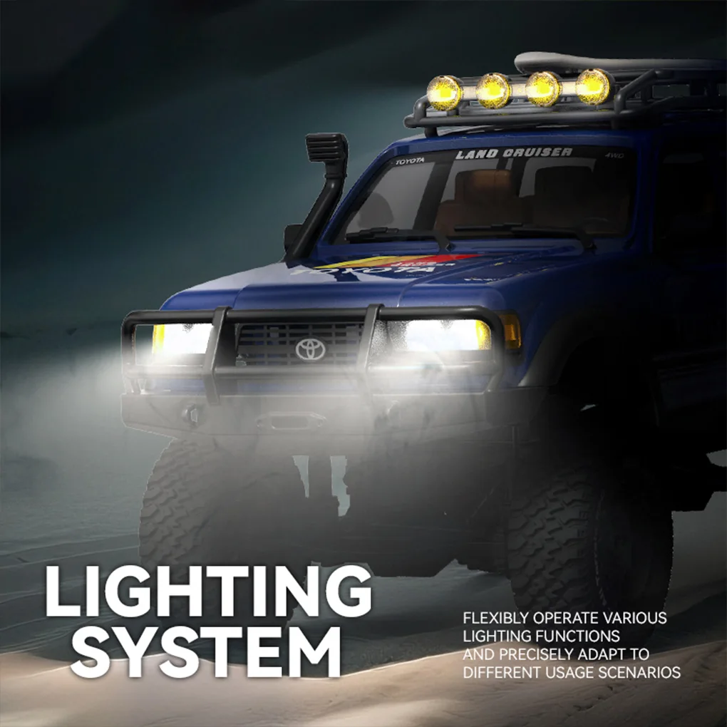 1/12 LC80 Simulation Land Cruiser 2.4GHz RTR quatre roues motrices escalade Simulation roche chenille télécommande modèle de voiture cadeau