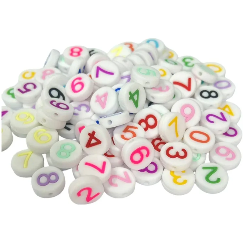 100pcs 15MM Number Silicone Beads Food Grade Silicone Beads For Jewelry Necklace Making DIY Pacifier Chain  Baby Toys Accessorie