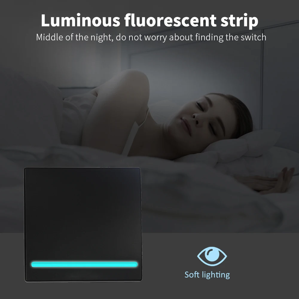 433Mhz Light Switch LED 1/2/3 Gang Push Button Switch Smart Home Wireless Remote Controller 10A 110V 220V Receiver for Lamp LED