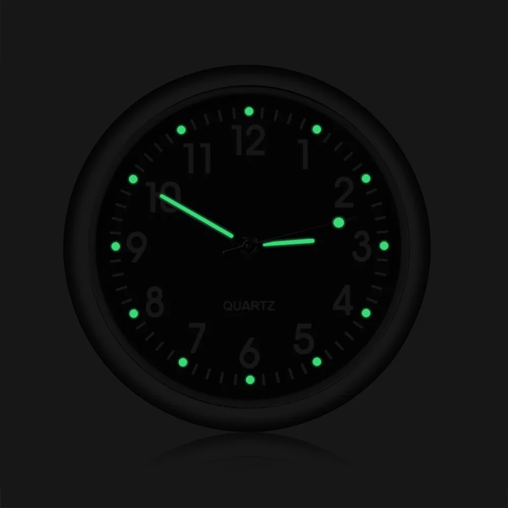 Car Clock Luminous Mini Automobiles Internal Stick-On Digital Watch Mechanics Quartz Clocks Auto Ornament Car Accessories Gifts