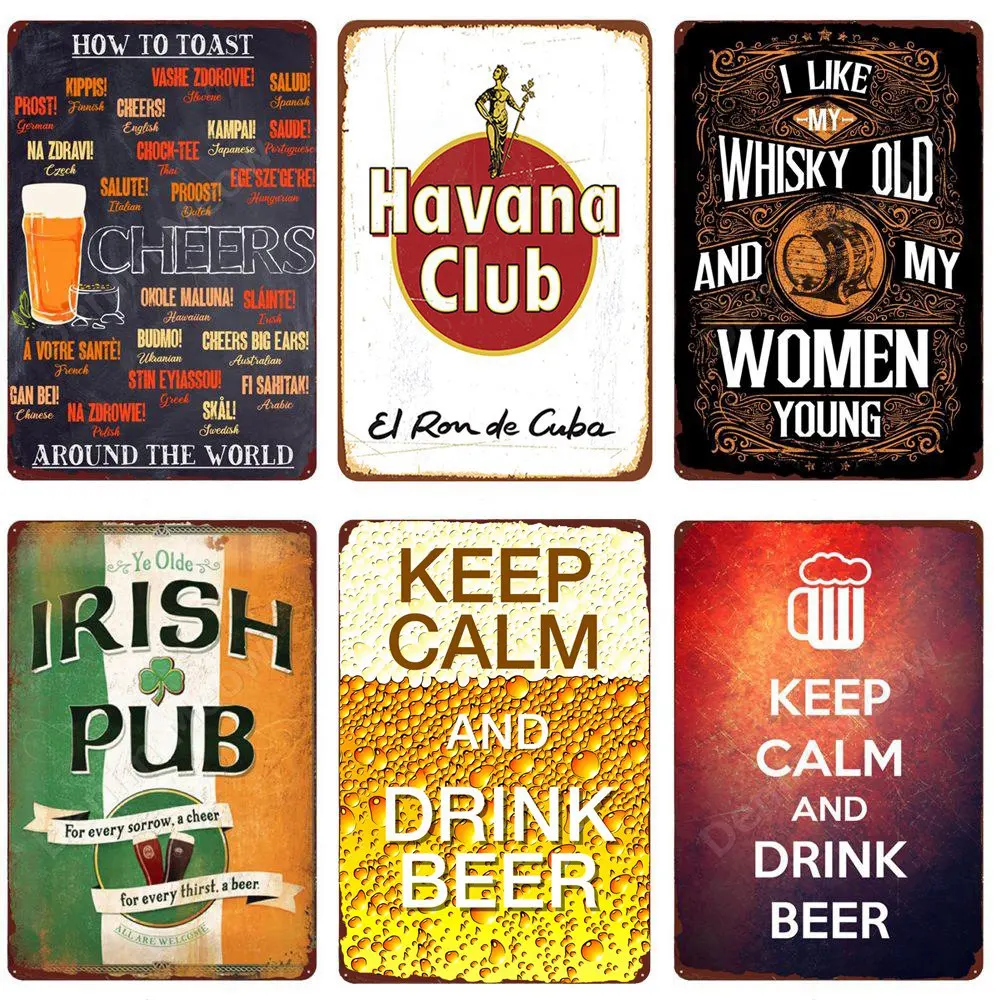 Funny Drinking Zone Plaque, Vintage Metal Tin Sign, Irish Pub, Bar, Home Decor, Beer Pong Sign, Man Cave Wall Poster, N371