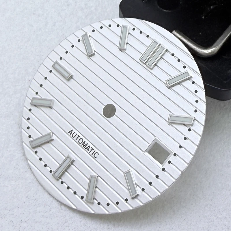 أفضل ساعة 30.5 مللي متر S شعار الفضة مسمار نوتيلوس الهاتفي صالح NH35/NH36/7S/4R حركة ساعة مزدوجة تعديل الملحقات