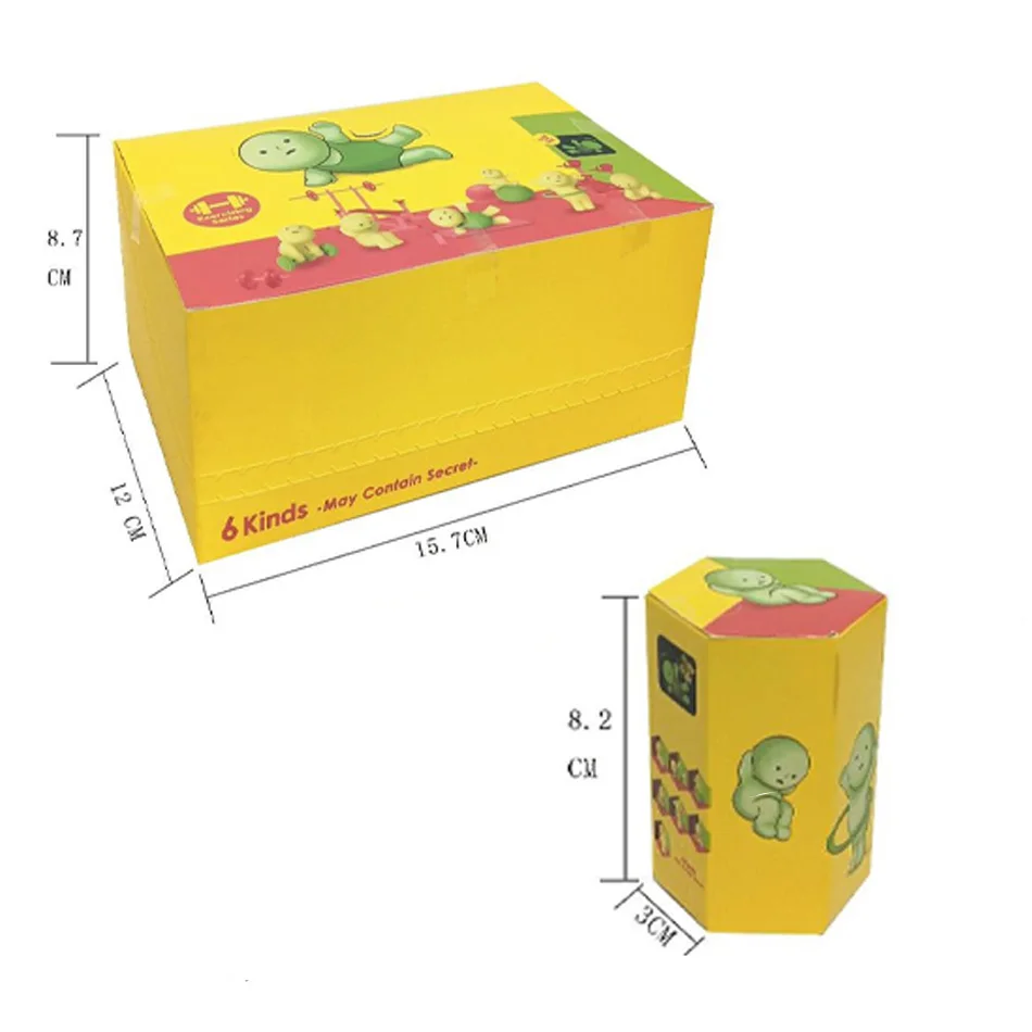 5 سنتيمتر صندوق أعمى اللياقة البدنية سلسلة شخصية صغيرة لطيف Noctilucent الديكور دمية غرفة نوم المرحاض سلسلة نموذج ركن لعبة الهدايا