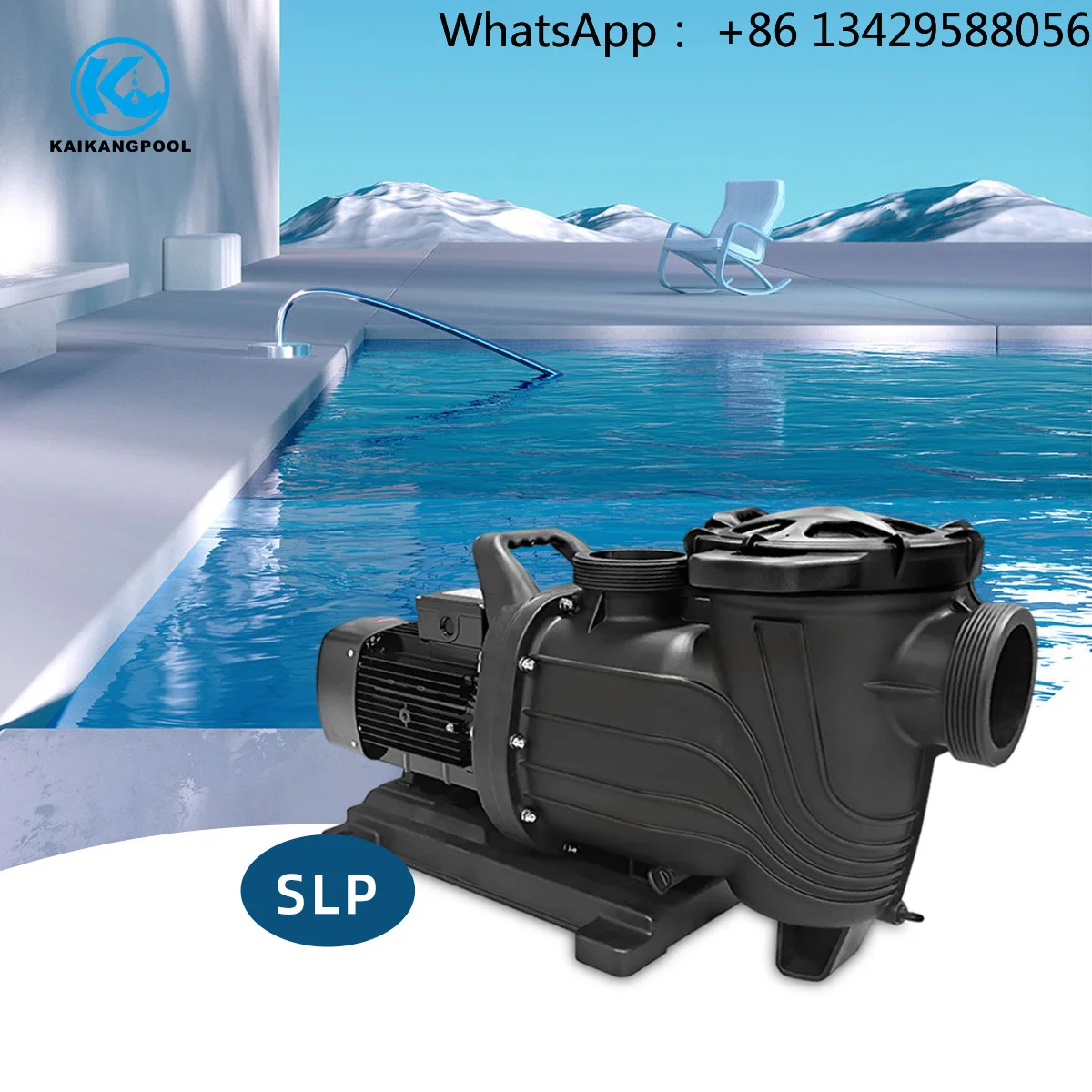 

4hp 5hp 10hp Best Quality Commercial whisper Flow Swimming Pool Drain Pump with Black Enclosure in China