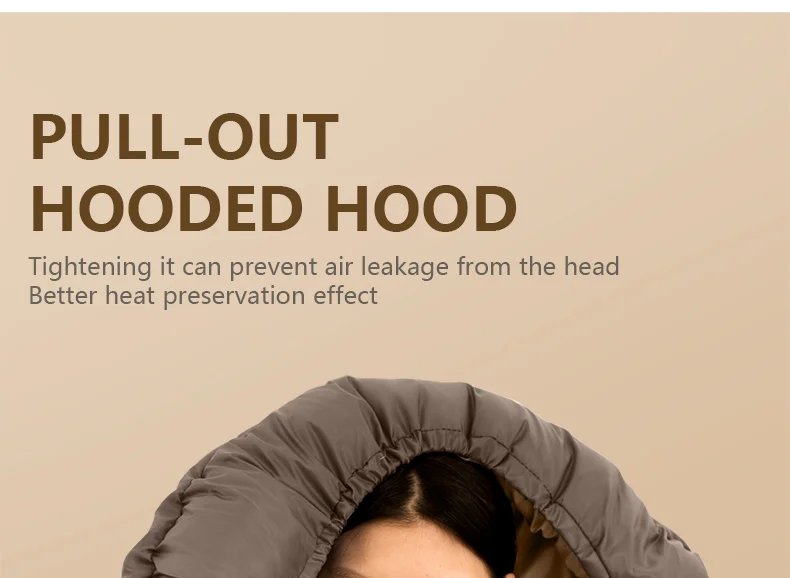 BISINNA Upgrade XL Camping-Winterschlafsack, leichter, breiter Schlafsack für Erwachsene, für Ausflüge, Outdoor, Wandern, Picknick, Angeln – Detail 7
