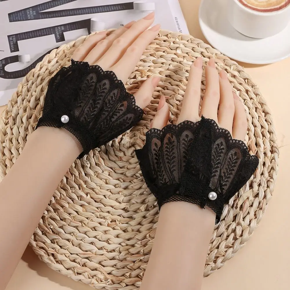 

Модные кружевные манжеты с рюшами для рукавов, аксессуар для костюма, мягкие кружевные манжеты, удобные манжеты для свитера, свадебные манжеты