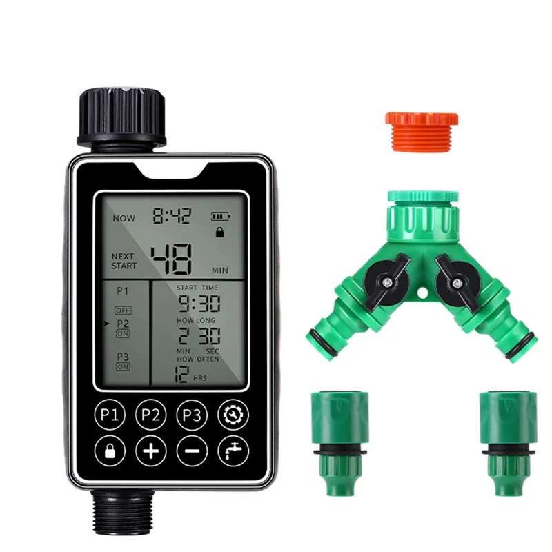 

A33R-Intelligent Automatic Irrigation Controller, LCD Display Garden Watering Timer, Electronic Valve Water Control System