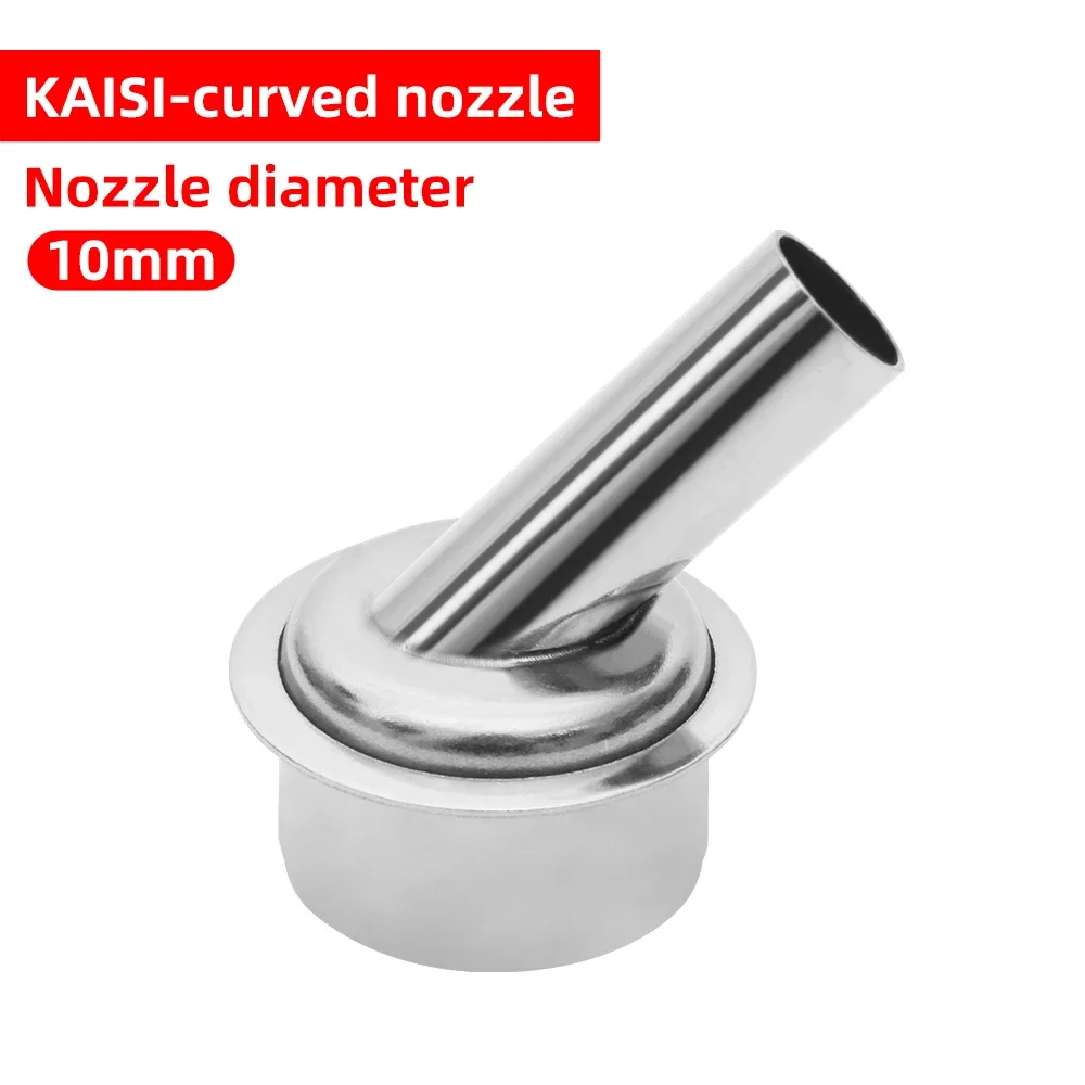 45 Degree Curved Nozzle 5mm/7mm/10mm Bent Angle For SUGON 8610DX/8620DX QUICK 861DW Hot Air Soldering Station Heat Nozzle