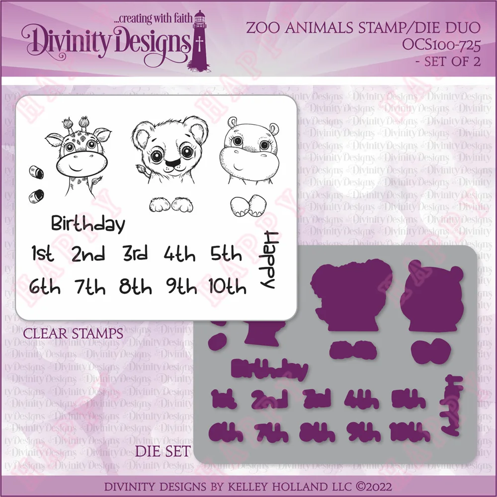 

2022 Hot New Zoo Animals Cutting Dies and Stamps Scrapbook Diary Diy Decoration Paper Embossing Template Greeting Card Handmade