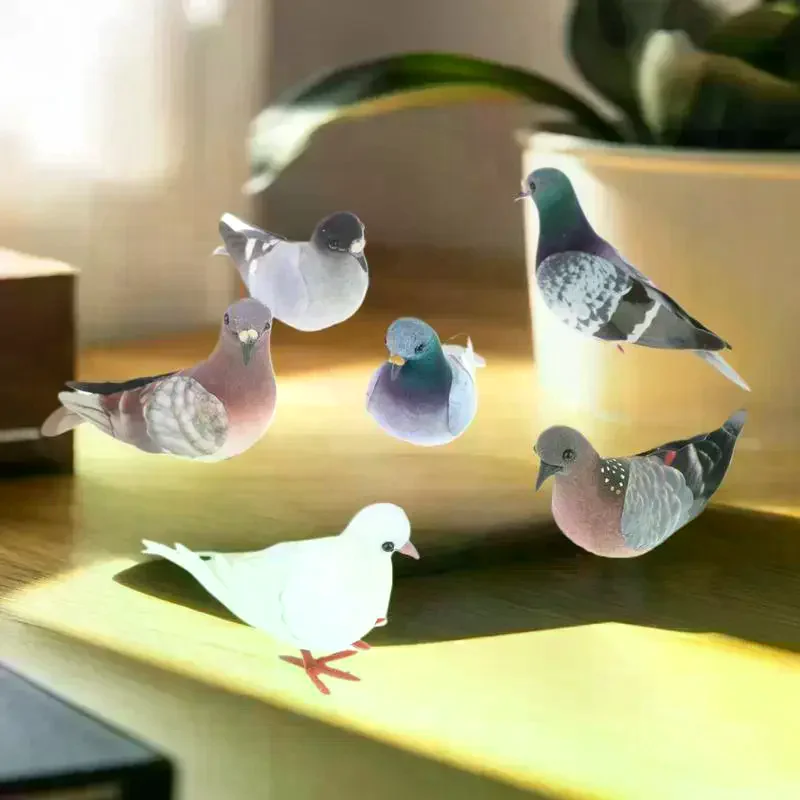 Artificial Birds Simulation Grey Pigeon Dove Model Imitation Animal Party Wedding Supply Photography Props Home Decoration