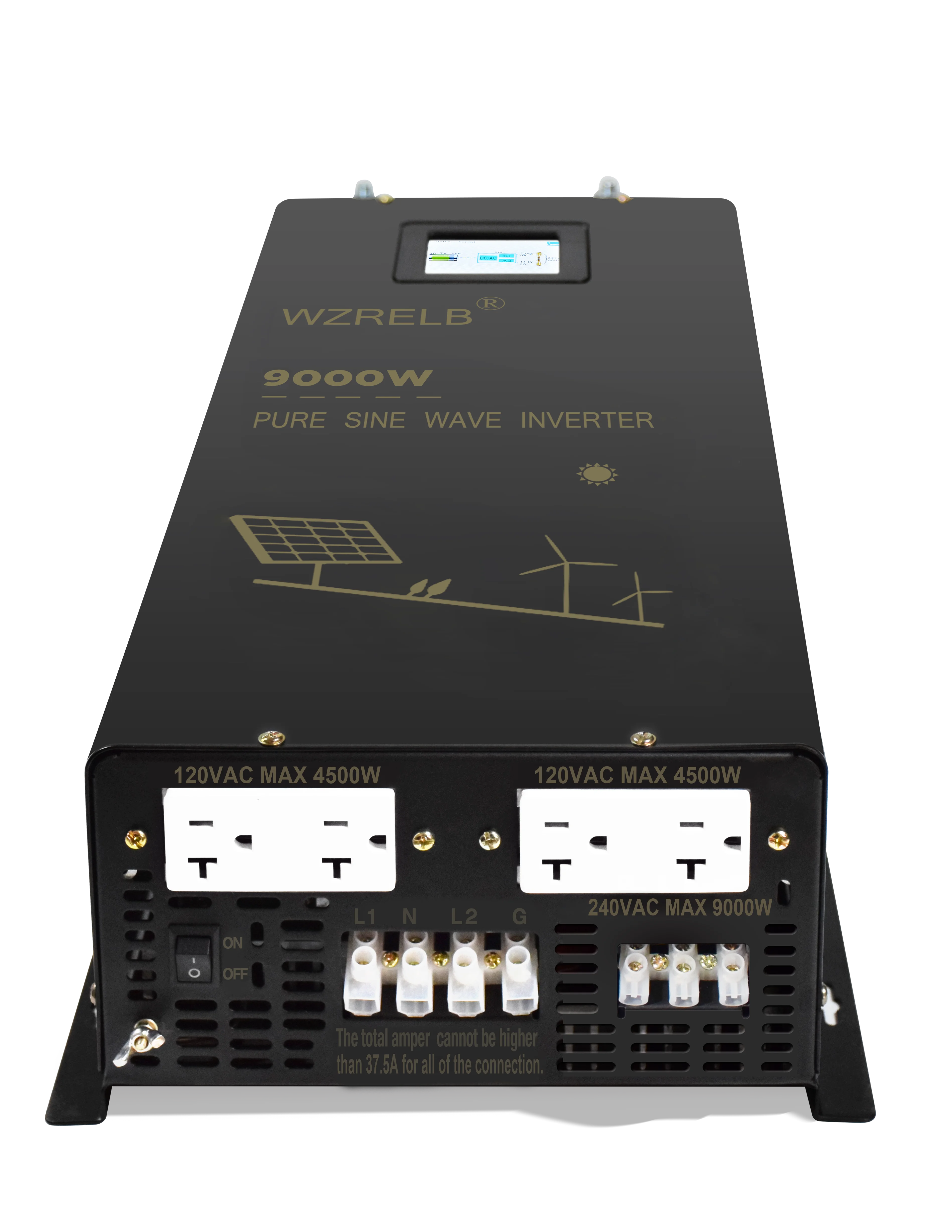 Split-phase Pure Sine Wave Solar Inverter Power Supply 9000W Battery Bank 24V/36V/48V/96V DC to 110/220V,120/240V AC Converter