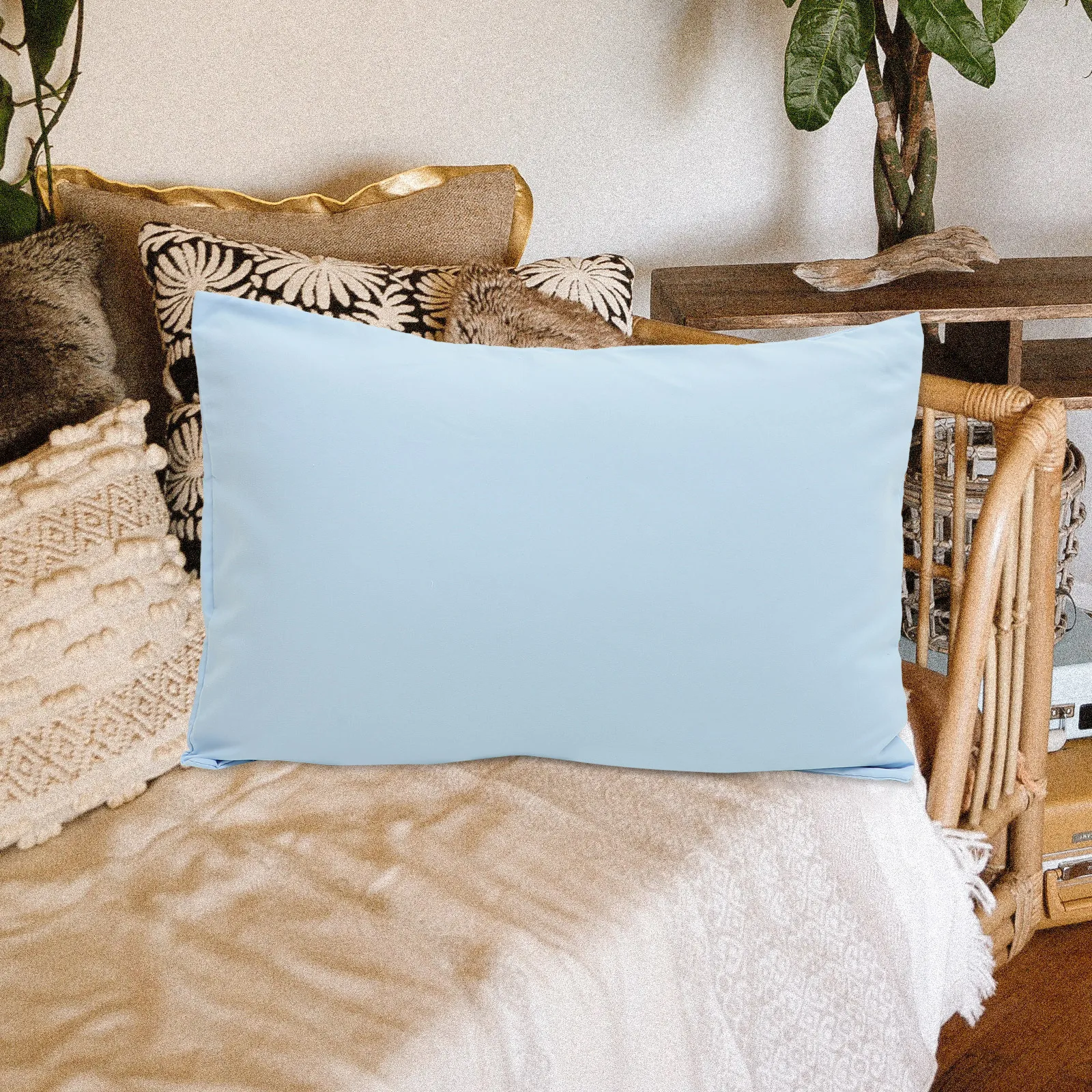 2Pcs Small Pillow Cover Simple Delicate Design Versatile Decor Styles Toddler Pillowcase for Home Travel Toddler Pillowcase