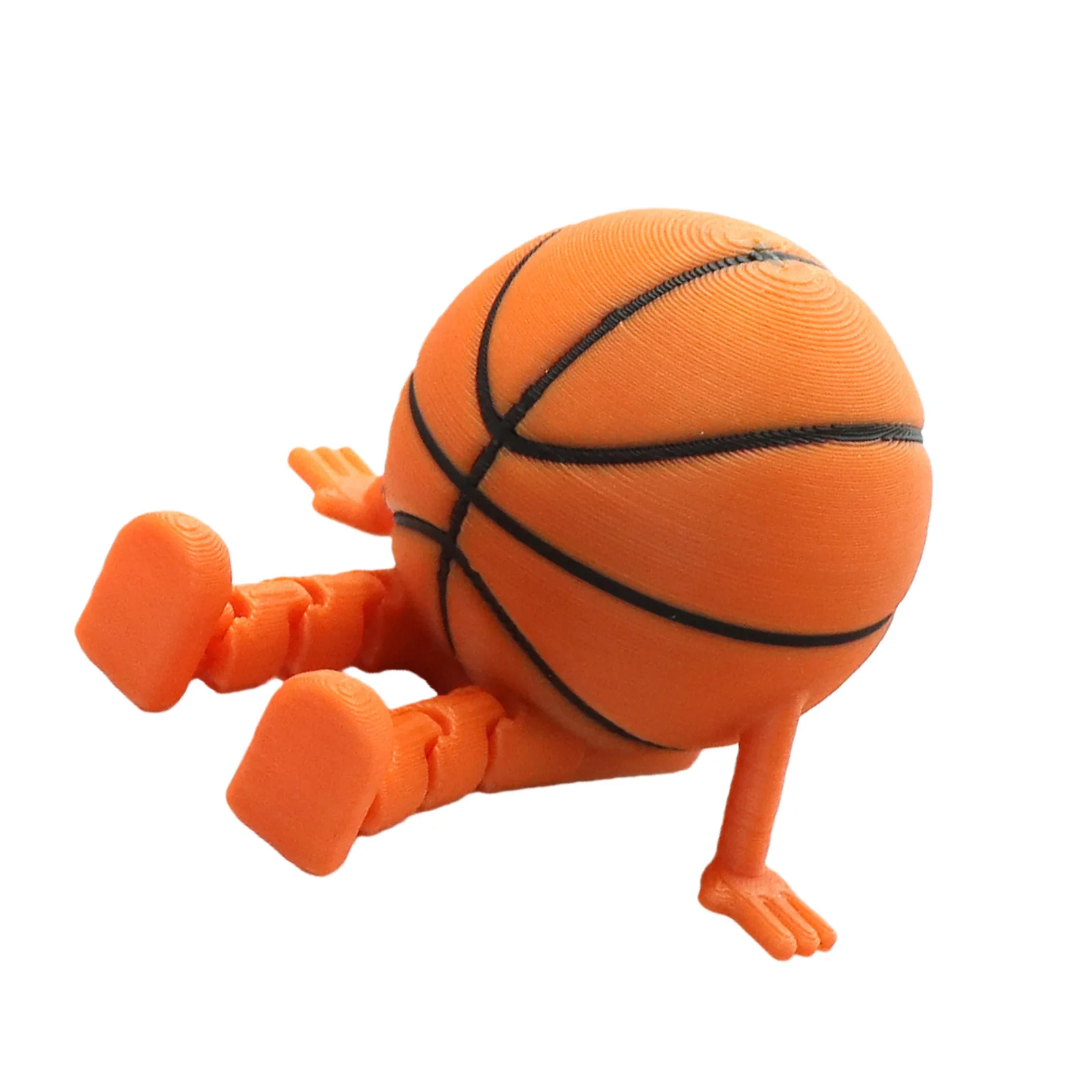 Sitting Pose Action Figures 3D Printed Cute Desk Balls Decor Movable Arms & Legs for Boys Girls Adults Student Home Office Use