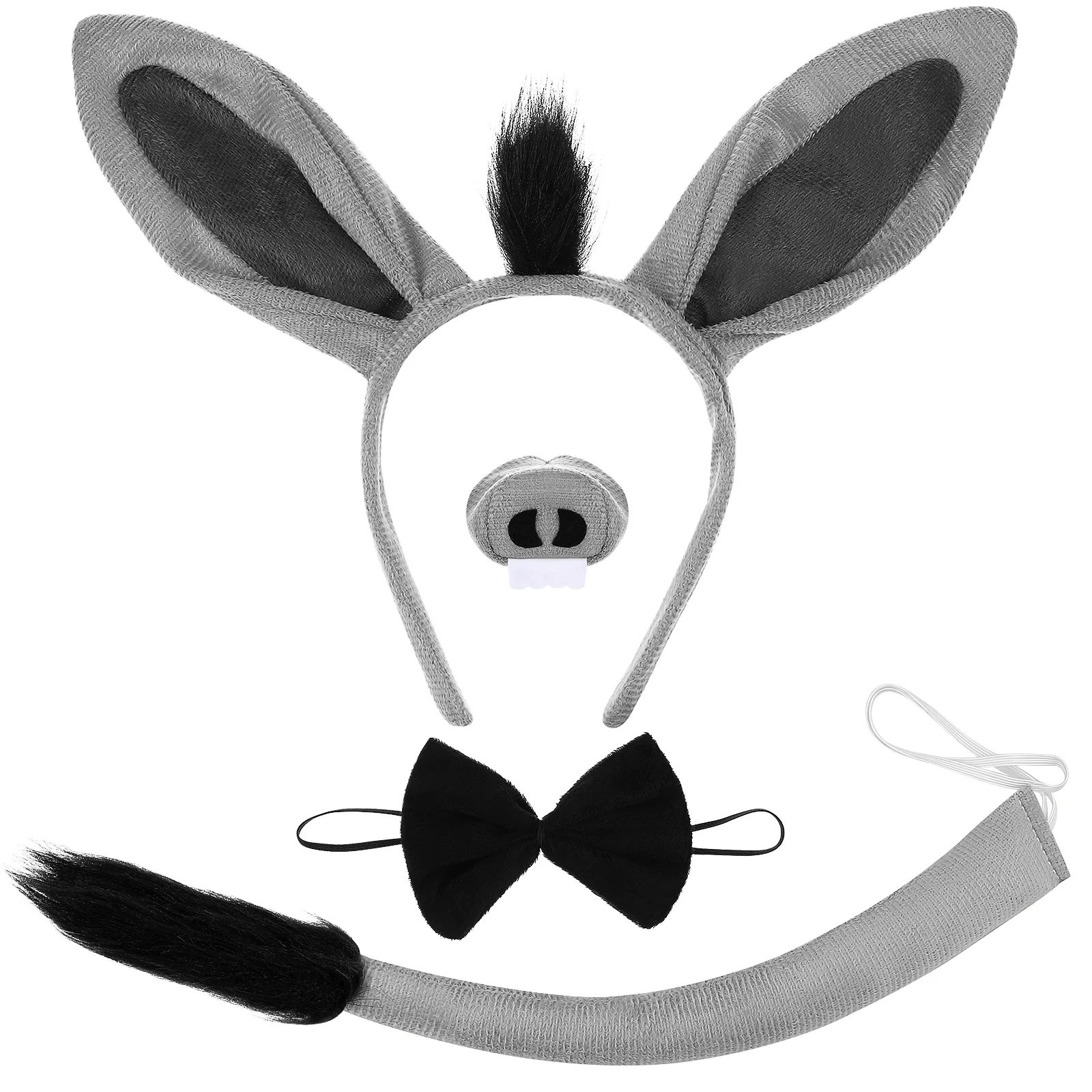 

Donkey Headband Animal Costume Accessories Cosplay Tail Prop Clothes Props Halloween